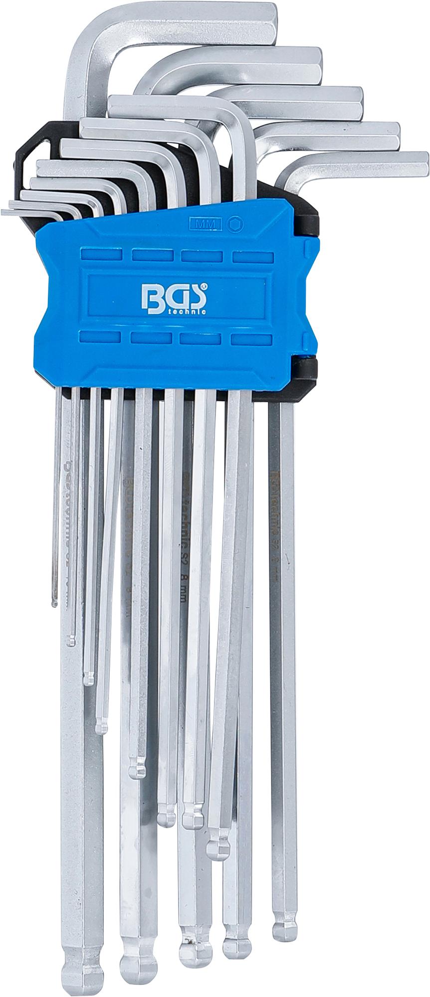 L tipo raktų rinkinys | ilgas tipas | hex šešiakampis / hex šešiakampis su šarnyru | 1,5 - 10 mm | 13 vnt. (9799)