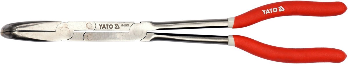 Replės ilgos lenktos | 90° | Dvigubu šarnyru | 330 mm (YT-20402)