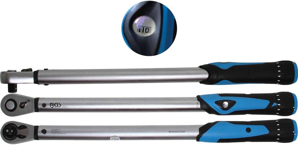 Dinamometrinis raktas | su skale | 12,5 mm (1/2") | 40 - 200 Nm (2805)