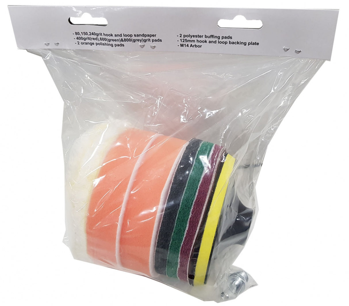 Poliravimo ir šlifavimo padų rinkinys | Ø 125 mm | 12 vnt. (BK1001)