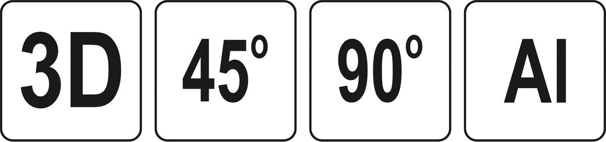 Kampainis japoniškas | aliuminis | 45/90° 3D (YT-70796)