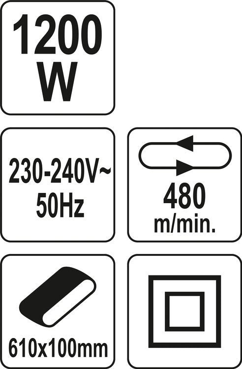 Elektrinis juostinis šlifuoklis | 1200W (YT-82242)