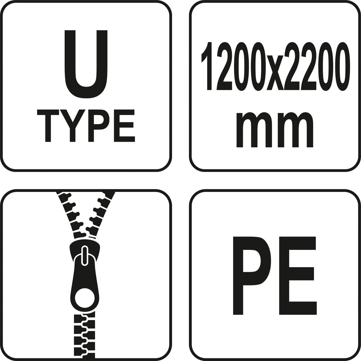 Uždangalas durų angoms | daugkartinis | tipas U | 220 X 120 cm (YT-67220)