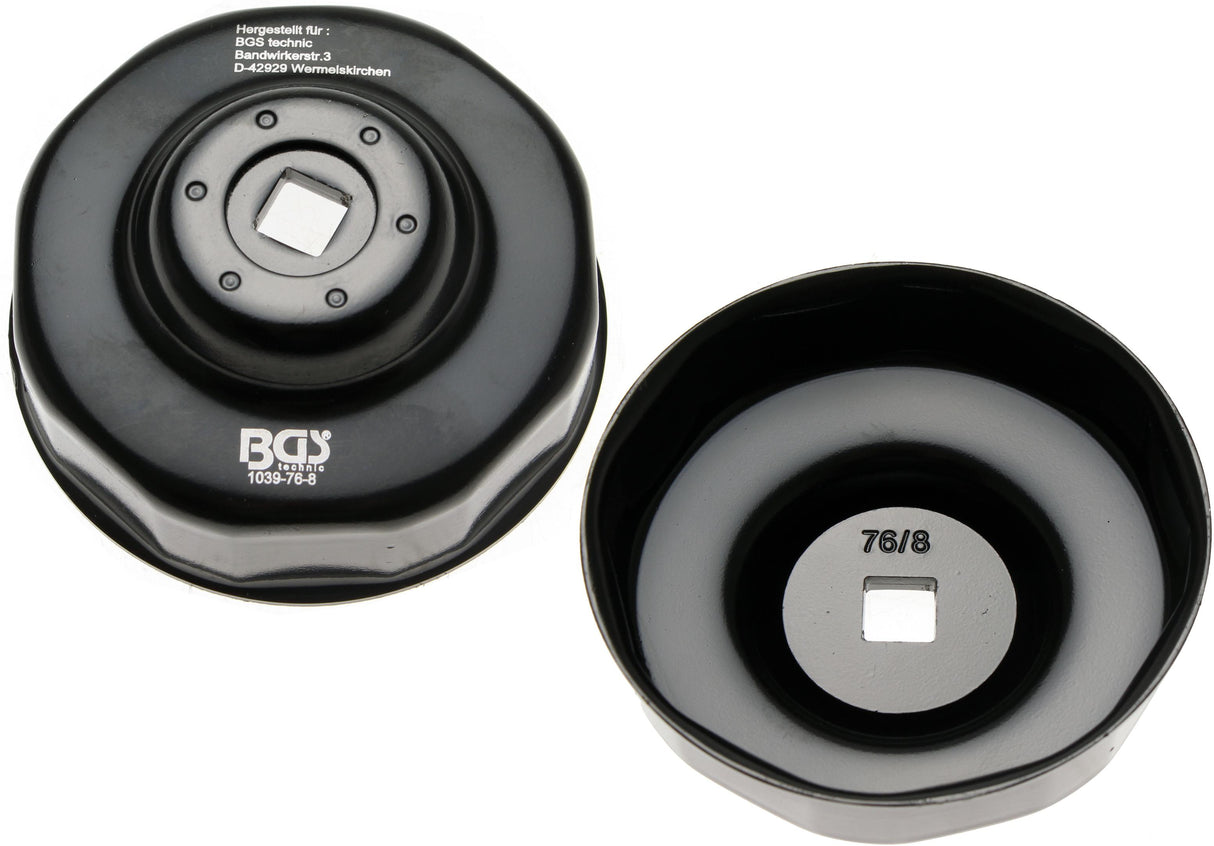 Lėkštelė tepalo filtrui | 8-kampų | Ø 76 mm | Fiat, Lancia (1039-76-8)