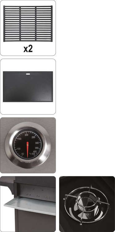 Lauko kepsninė / grilis | dujos | 6 + 1 | nerūdijantis plienas | 18,2 kW (99653)