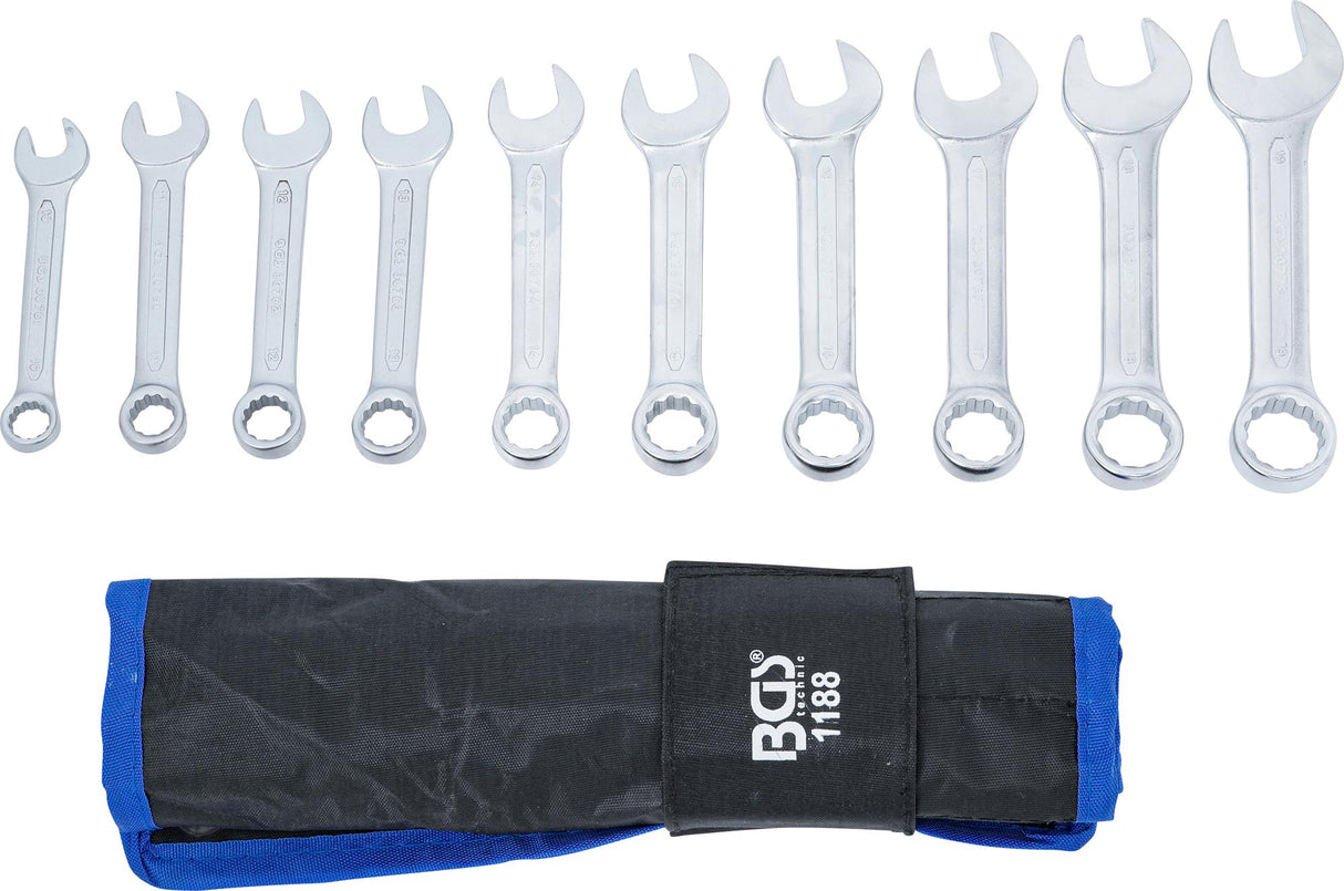 Kombinuotų raktų rinkinys | labai trumpi | 10 - 19 mm | 10 vnt. (1188)