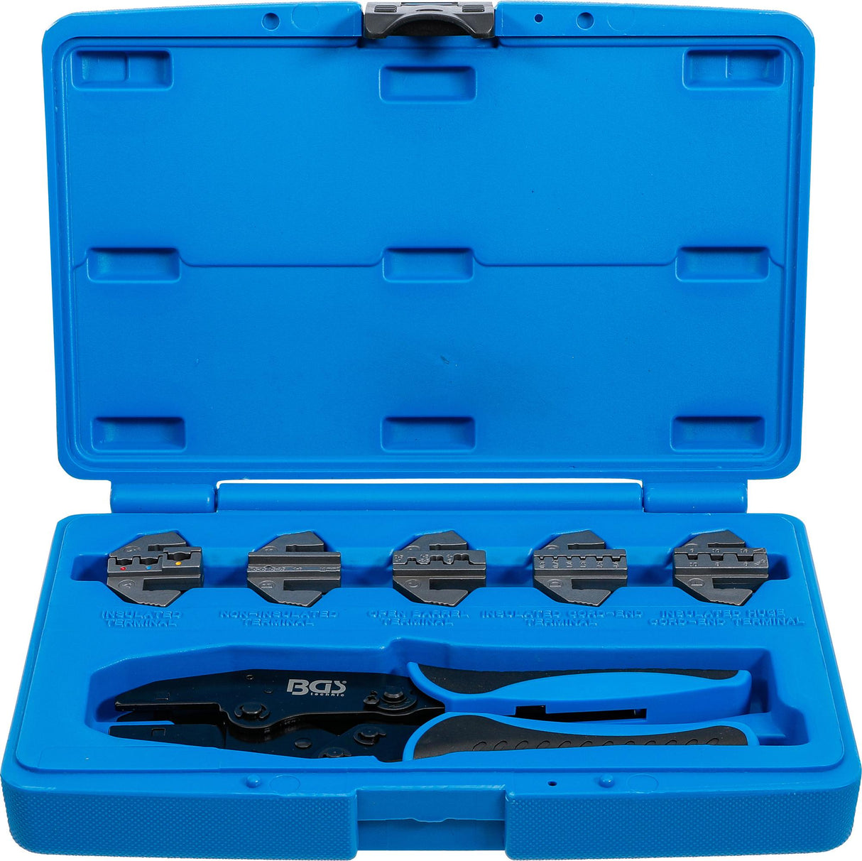 Replės jungčių užspaudimui su keičiamais antgaliais | 5 poros antgalių (1410)