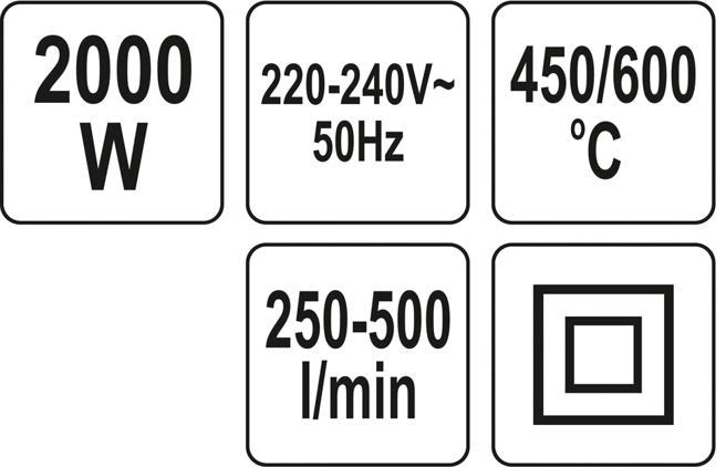 Techninis kaitinimo fenas/orpūtė | 2000 W (YT-82294)