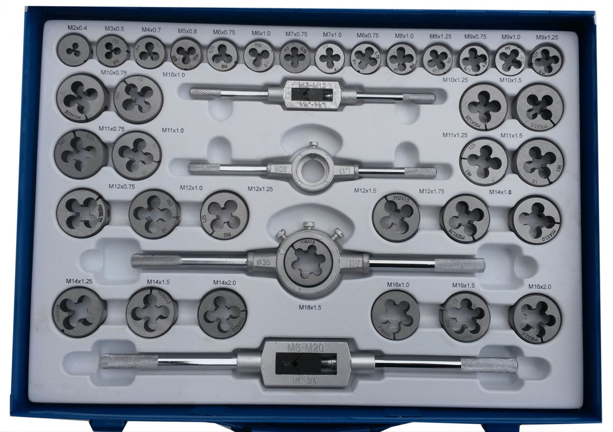 Sriegiklių ir sriegpjovių komplektas | M2 - M18 | 110 vnt. (ES-68110)