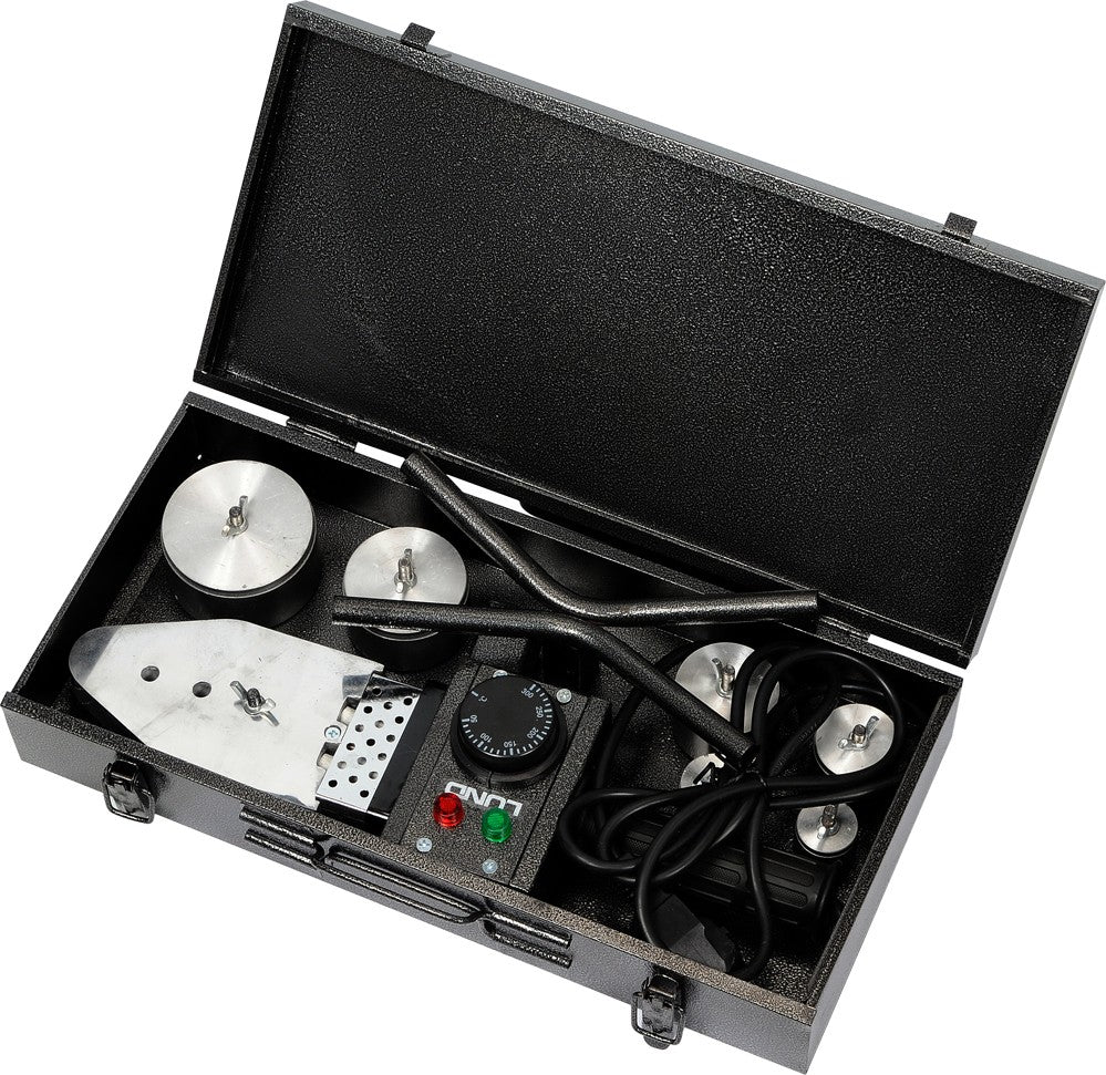 Plastikinių vamzdžių suvirinimo aparatas | 0-300 C | su rinkiniu (78911)