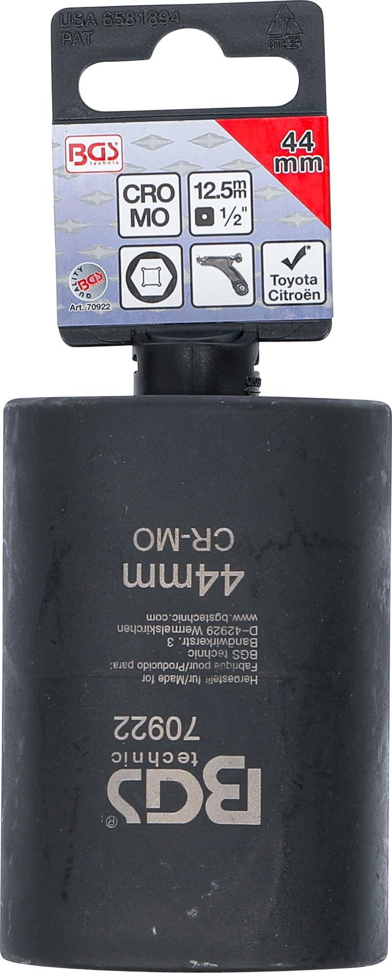 Galvutė pakabos šarnyrams | 12,5 mm (1/2") | 44 mm | Toyota Proace, Citroen Jumpy (70922)