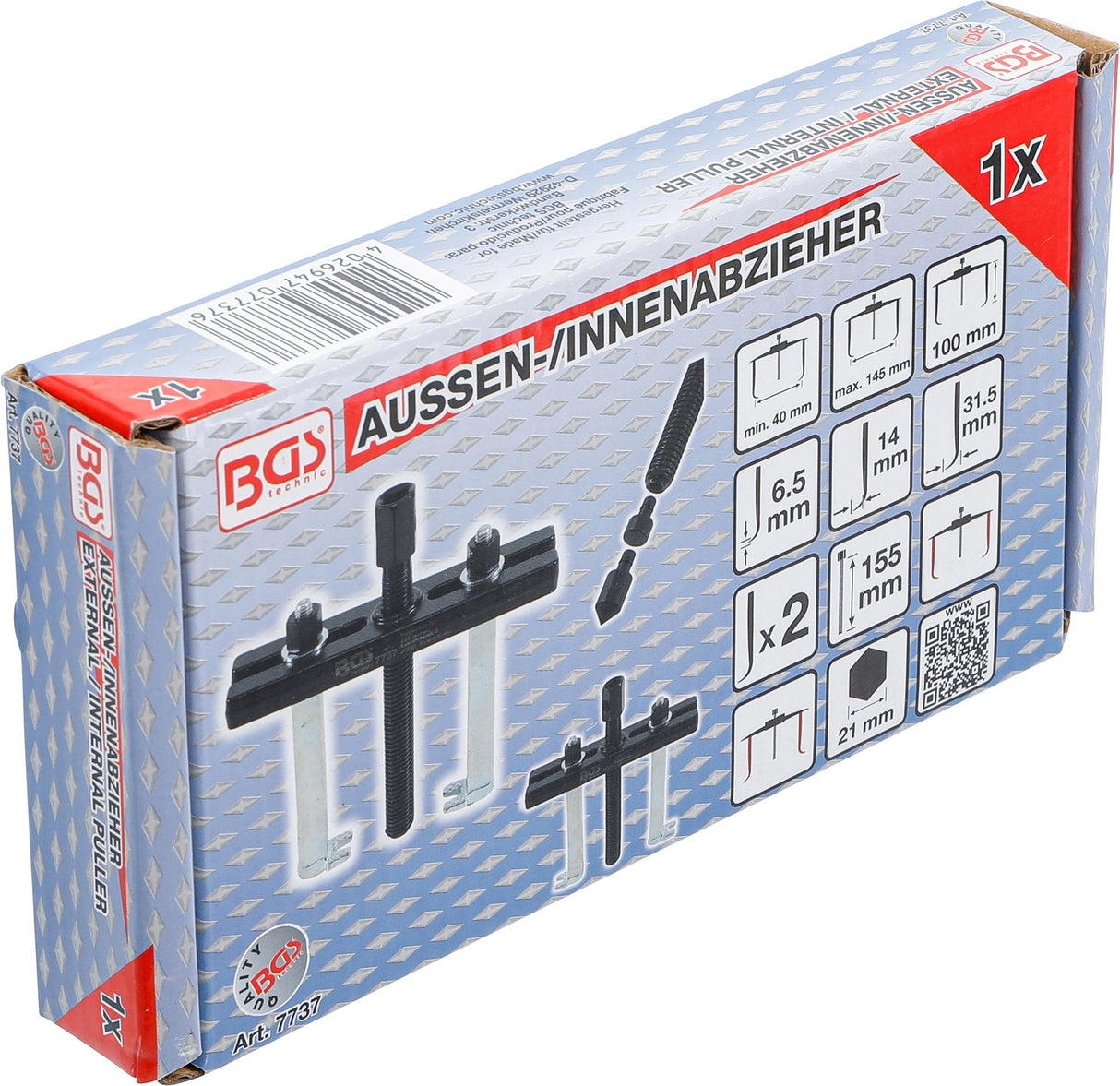 Išorinis / vidinis nuėmėjas, 2-kojis | 50 - 145 mm / 70 - 170 mm (7737)