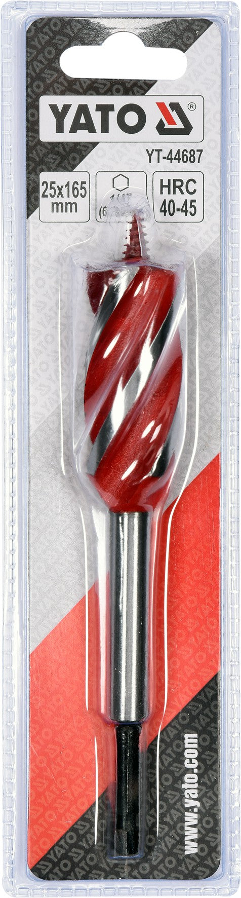 Spiralinis grąžtas medžiui | su hex (1/4") galu | 25 mm (YT-44687)