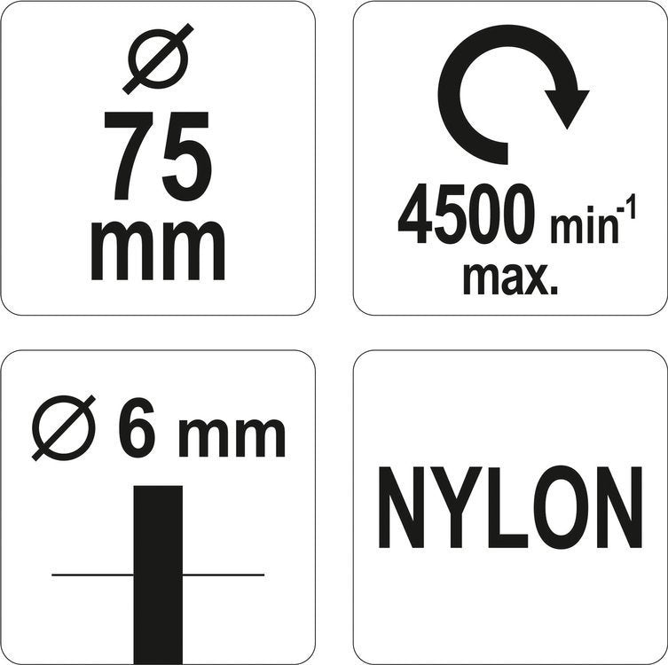 Šepetys puodo tipo su kotu | Nailonas | 75 mm (YT-47782)