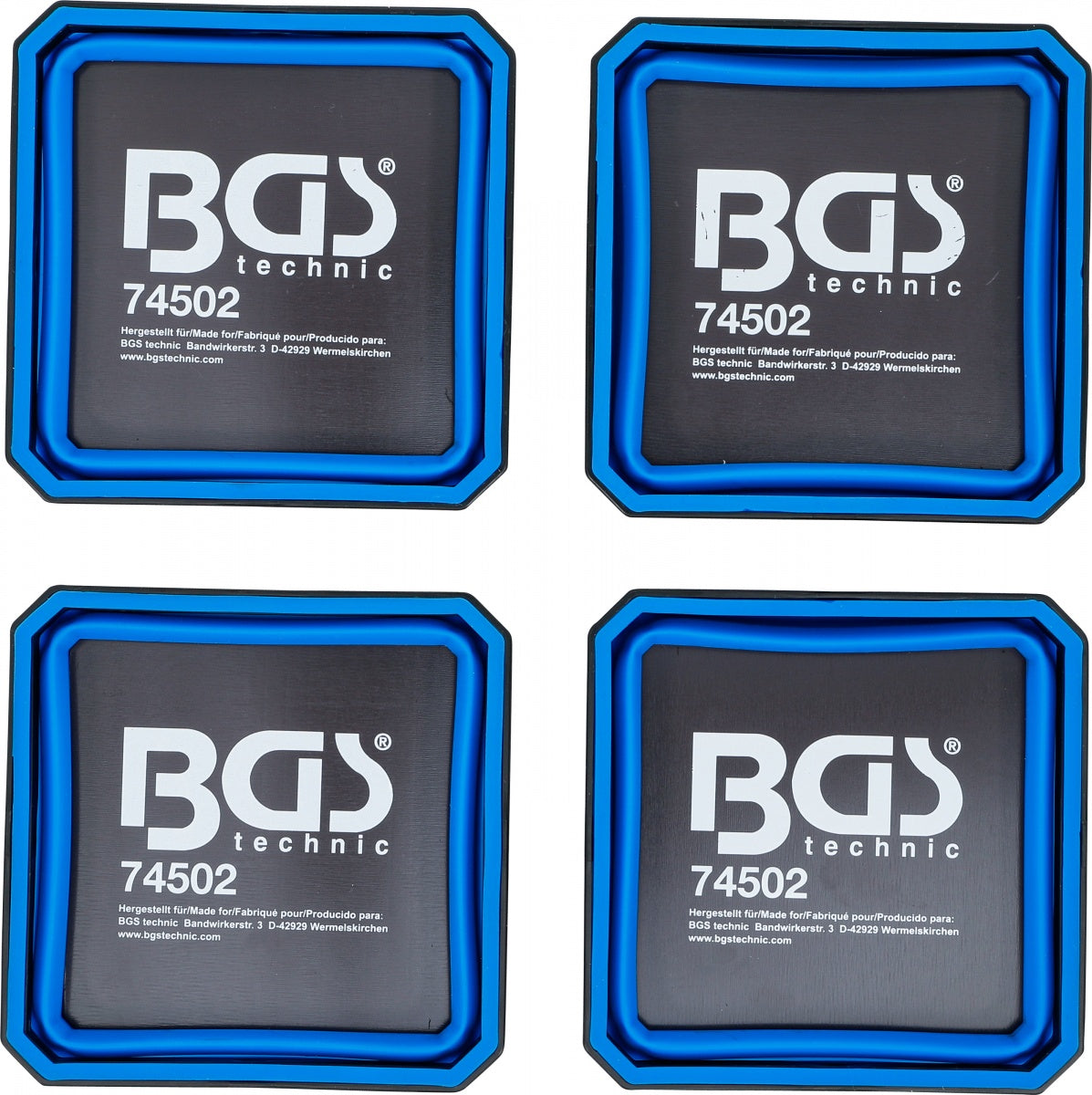 Magnetinių indų rinkinys | Silikonas | lanksčios | 4 vnt. (74502B)