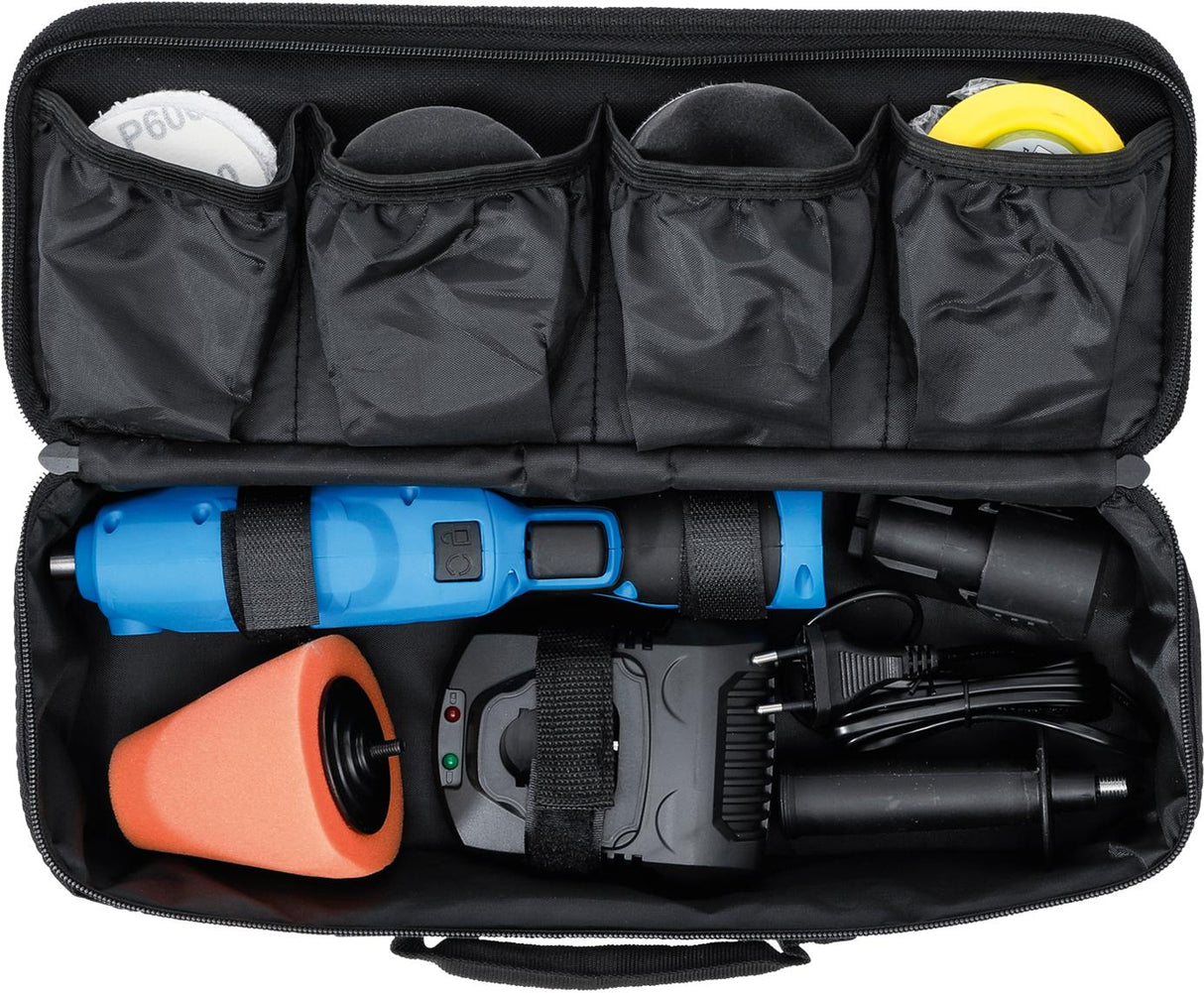 Akumuliatorinis poliruoklis | su rinkiniu | max. 2800 rpm | 12 V | 1500 mAh (9294)
