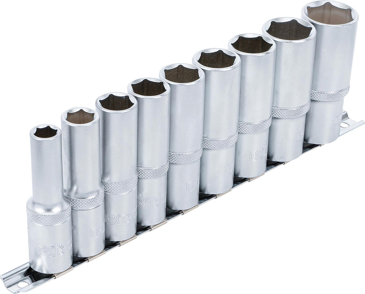 Galvučių rinkinys šešiakampės, ilgos | 12,5 mm (1/2") | 10 - 24 mm | 9 vnt. (2223)