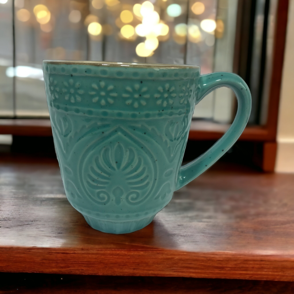 Puodelis SALSA | žalias | blizgus | keramika | Ø9CM | H10CM | 350ML (69989)