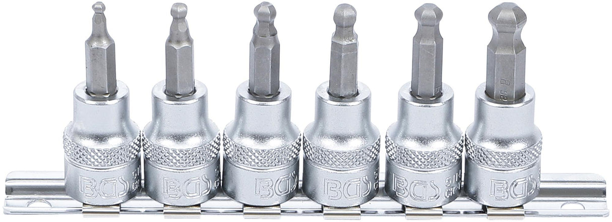 Įpresuotų antgalių rinkinys | 10 mm (3/8") | Šarnyrinis hex šešiakampis | 3 - 8 mm | 7 vnt. (5109)