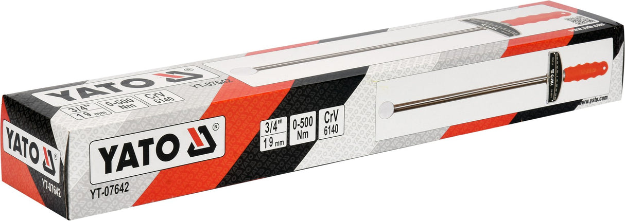 Dinamometrinis raktas | švytuoklinis | 20 mm (3/4") | 0-500 Nm (YT-07642)