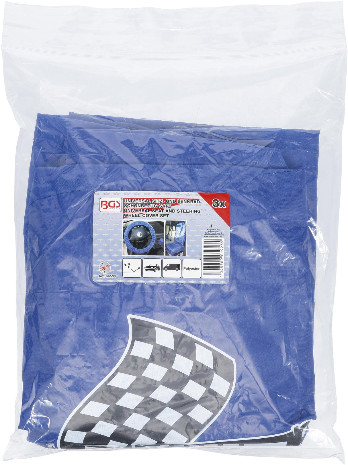 Universalus užvalkalo sėdynei ir vairaračiui rinkinys, poliesteris (66531)