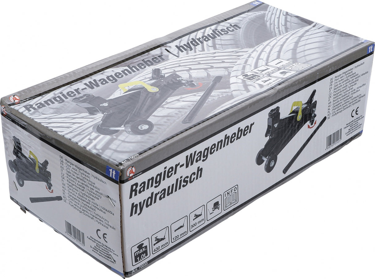 Hidraulinis keltuvas ant ratukų | 1000 kg (70033)