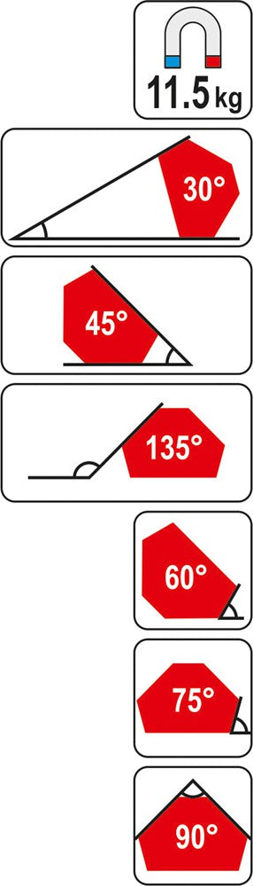Magnetas suvirinimo kampui | 64x95x14 mm (YT-0866)