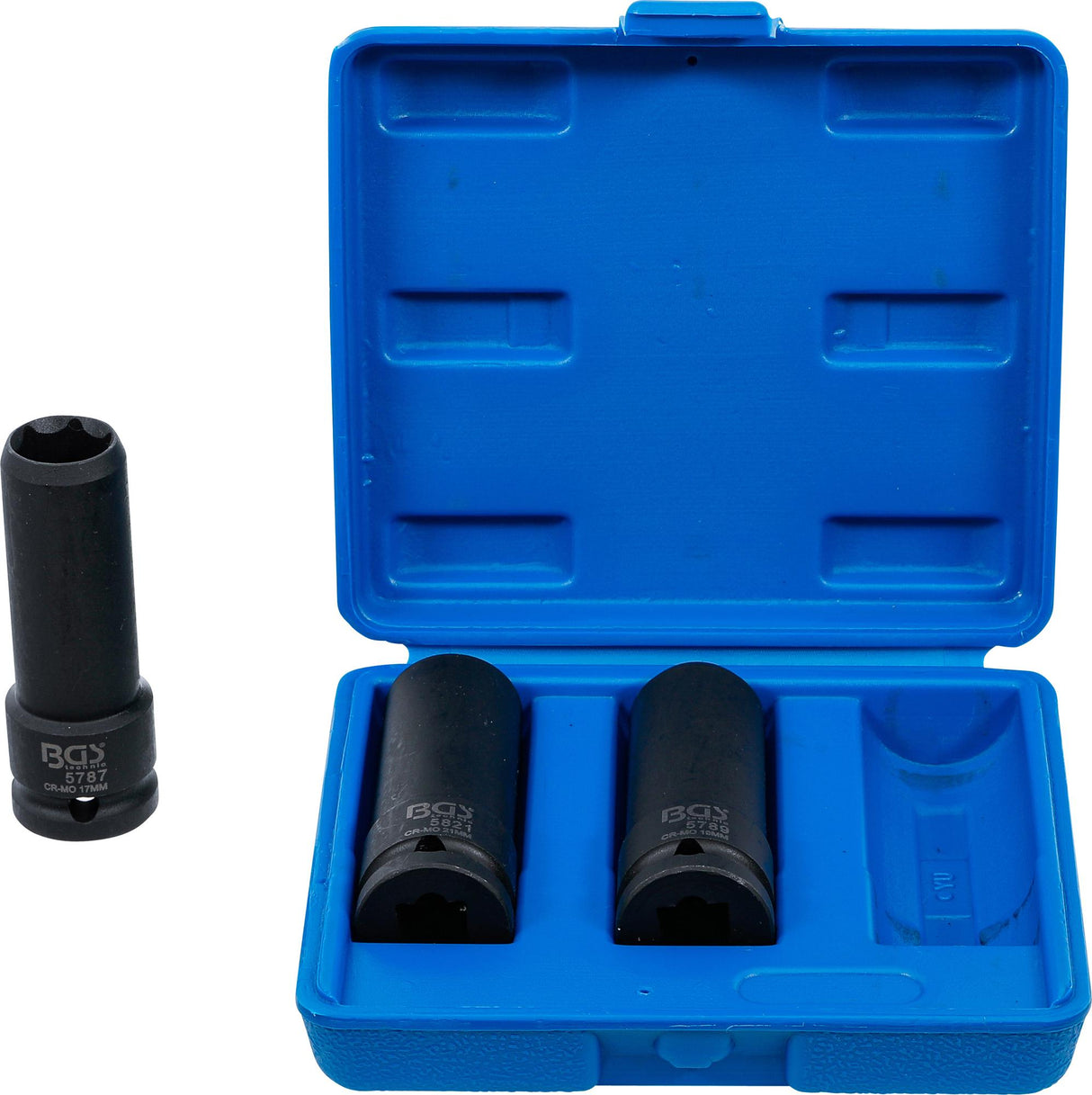 Specialių smūginių galvučių rinkinys | 12,5 mm (1/2") | 17/19/21 mm | 3 vnt. (80003)