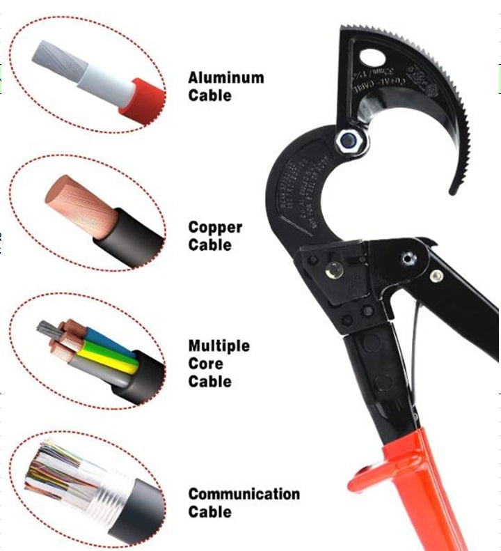 Žirklės kabeliui su terkšle | 240mm² (RCC10)