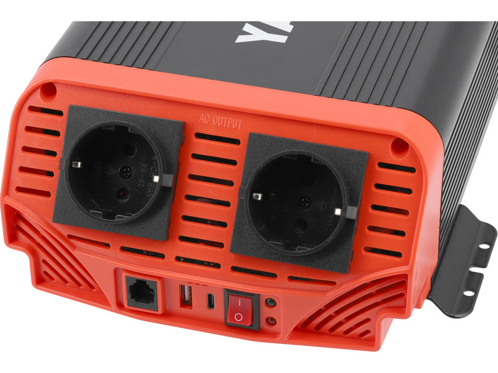 Automobilinis įtampos inverteris | grynas sinusas | 12/230V 1000W (YT-81483)