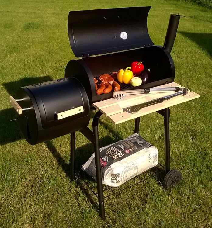 Lauko kepsninė / grilis | su dangčiu ir grotelėmis | 60 cm (99513)