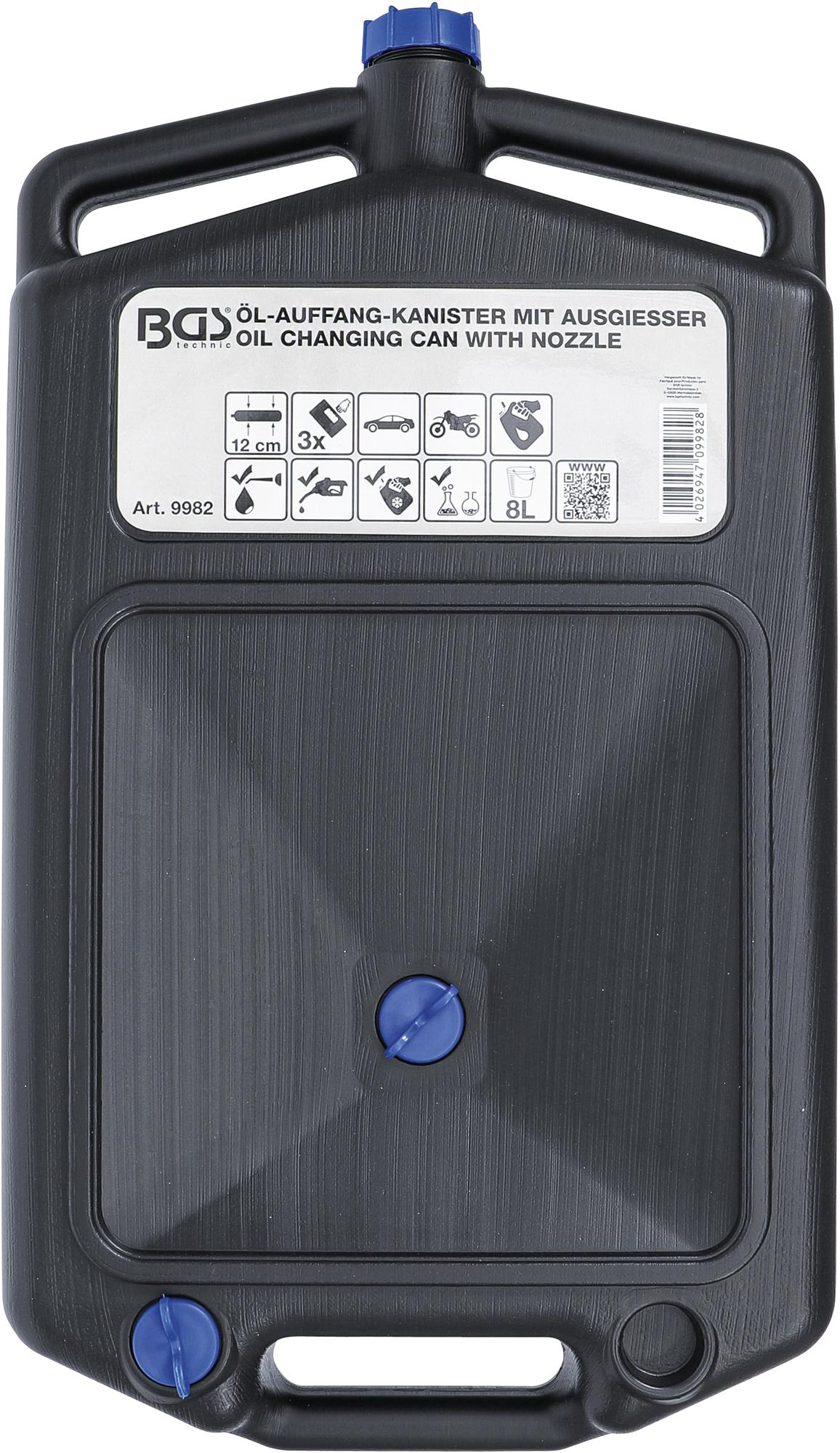 Techninių skysčių bakas su 3 kamščiais | 8 litrai (9982)