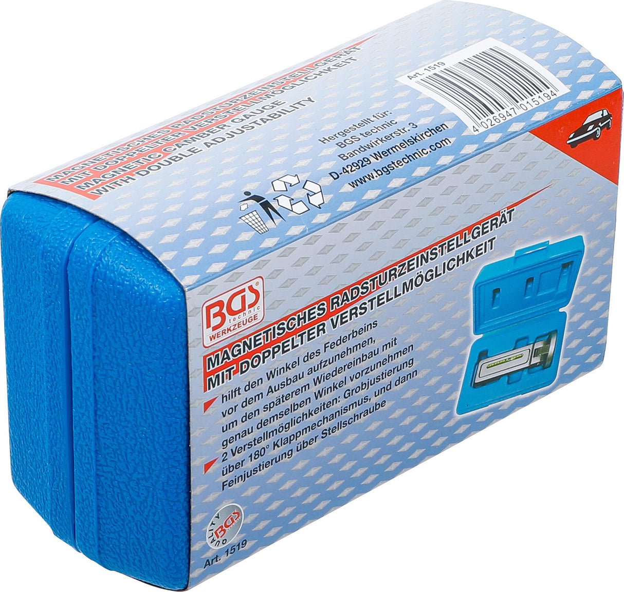 Disko išlinkio kampo reguliavimo įrankis | šarnyrinis | magnetinis (1519)