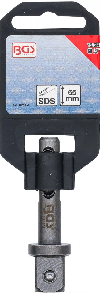 SOCKET ADAPTOR | 65 MM | SDS EXTERNAL SQUARE 12.5 MM (1/2") (8214-1)
