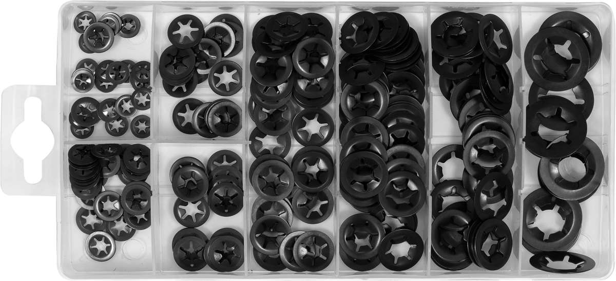 Antivibracinių spyruoklinių poveržlių rinkinys | 260 vnt. (YT-06860)