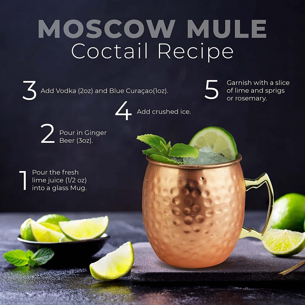Kokteilinė MOSCOW MULE | varis-nerūdijantis plienas | Ø93x122x100MM | 500ML (69524)