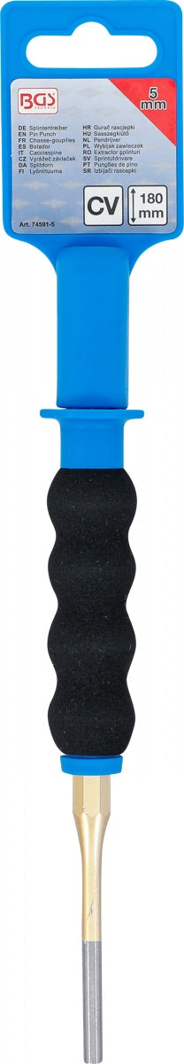 Išmušėjas bukas | neslidi ergonomiška rankena | 180 mm | 5 mm (74591-5)