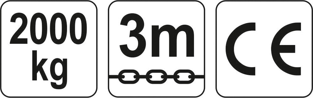 Grandininė gervė 3M, 2,0 T (YT-58953)