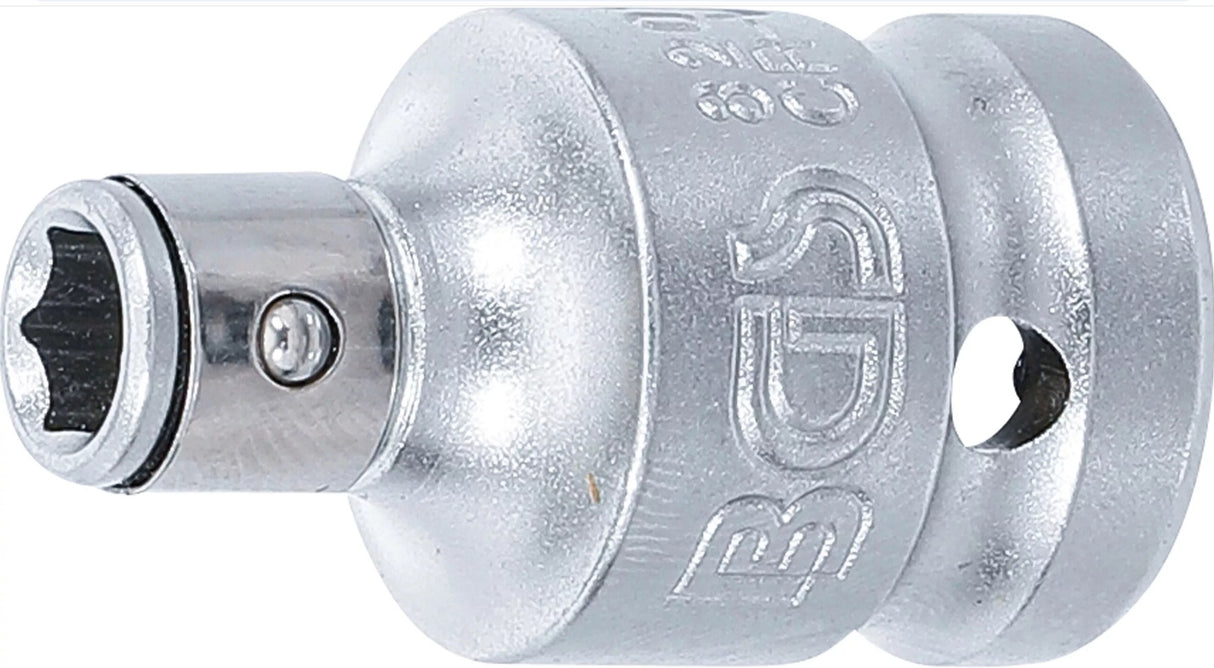 Perėjimas su tvirtinimo rutuliu | vidinis kvadratas 12,5 mm (1/2") | vidinis šešiakampis 6,3 mm (1/4") (8201)