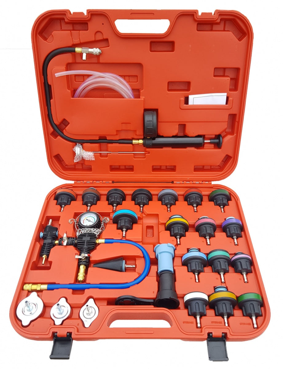 Radiatoriaus slėgio ir aušinimo sistemos testeris | 28 vnt. (SK2112)