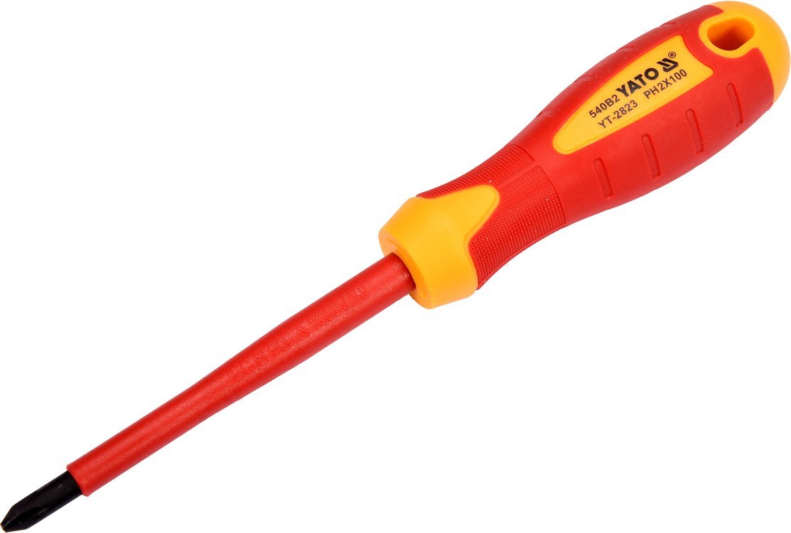 Izoliuotas atsuktuvas elektrikui | 1000V | PH2x100 mm (YT-2823)