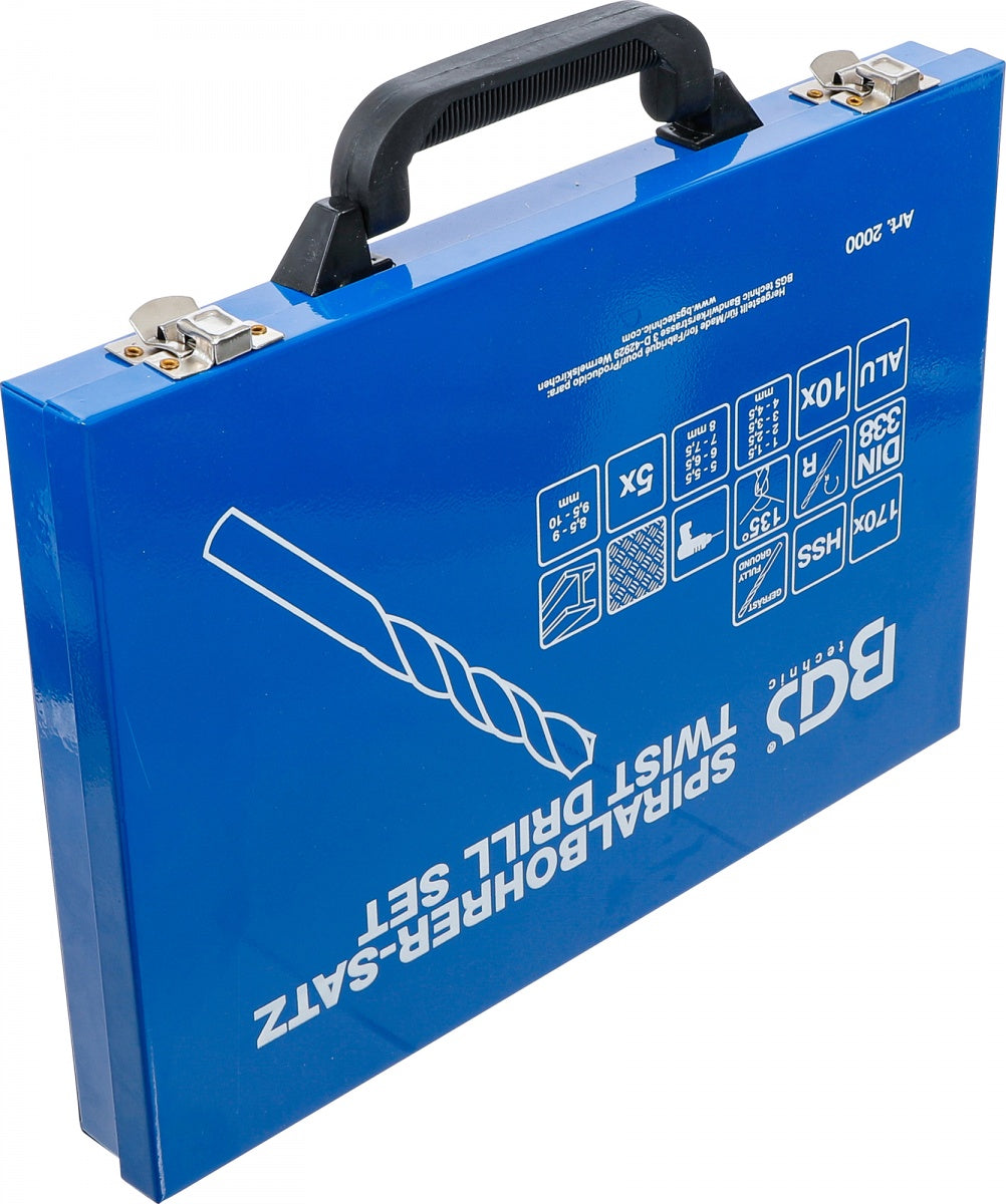 Grąžtų metalui komplektas HSS | kobalto lydinys | 1 - 10 mm | 170 vnt. (2000)