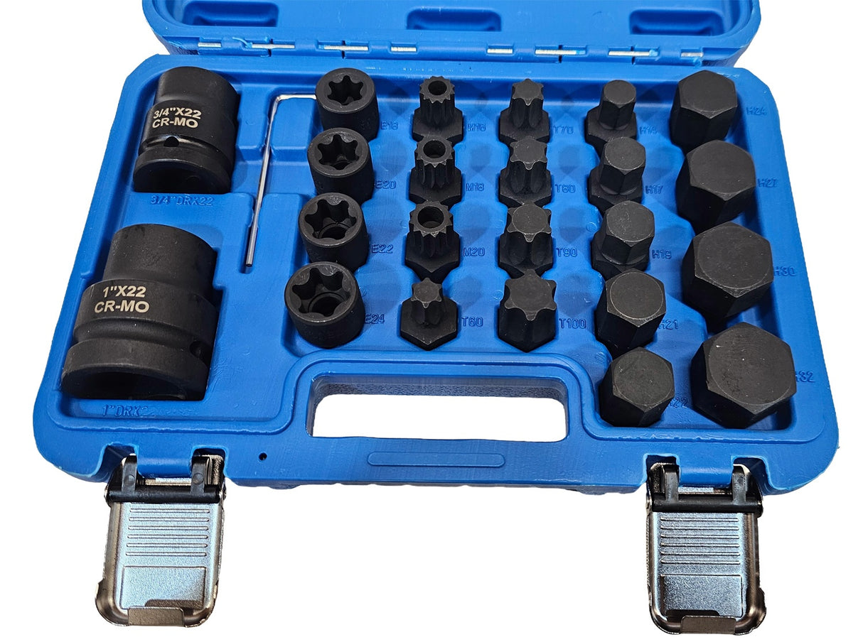 Smūginiai antgaliai sunkvežimiams | 20 mm (3/4") + 25 mm (1") | 24 vnt. (S11091)