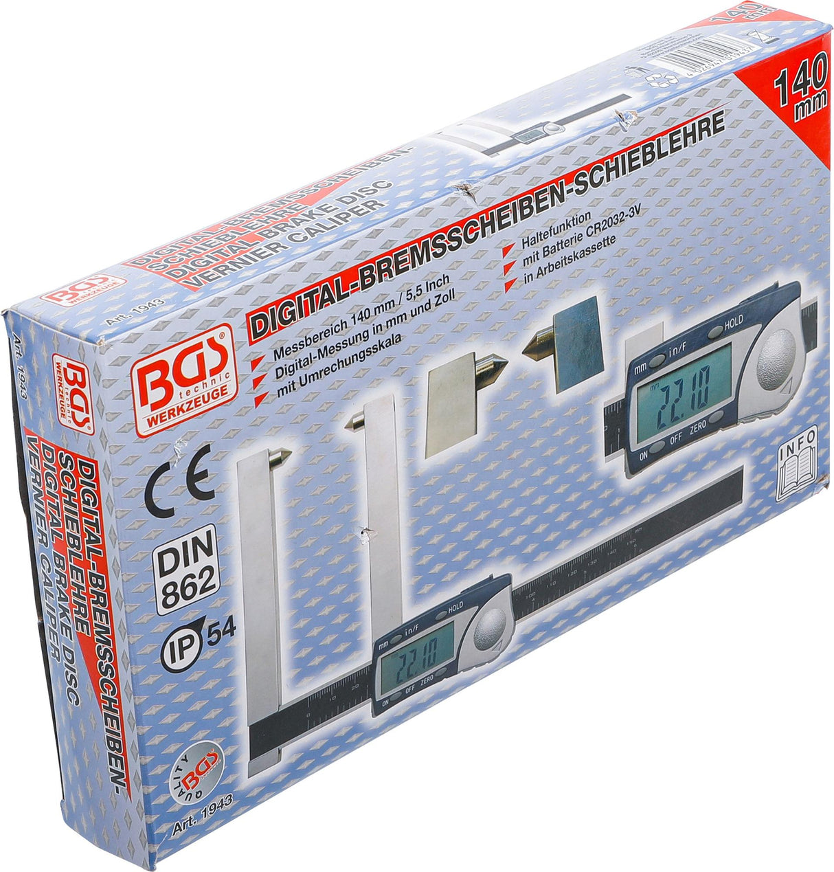 Slankmatis stabdžių diskams | skaitmeninis | 140 mm (1943)