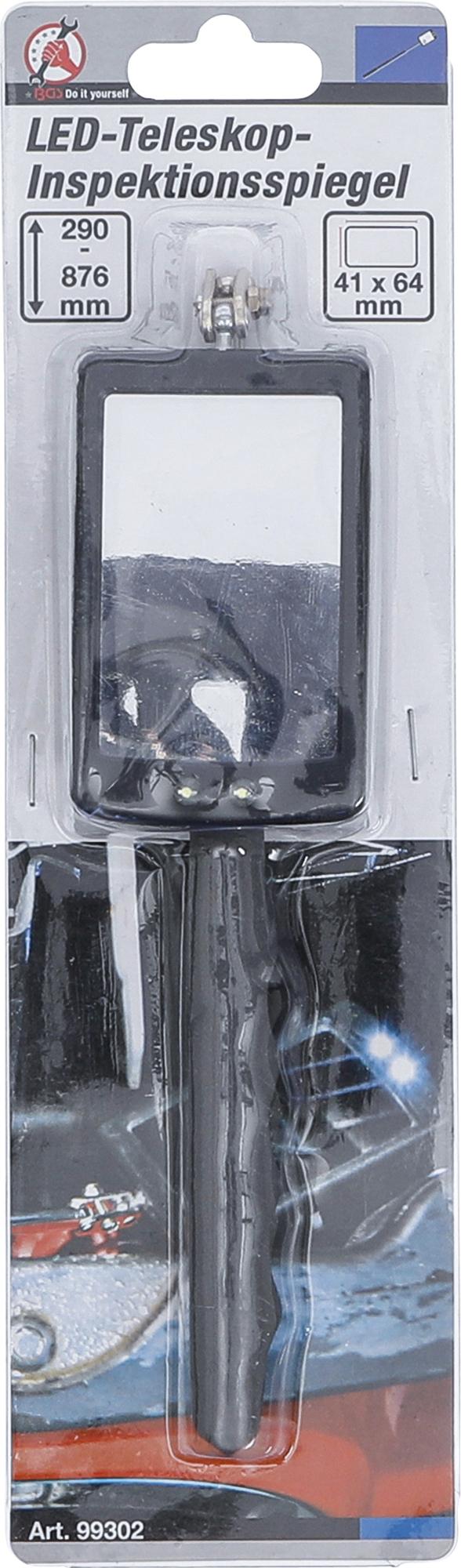 Apžiūrėjimo veidrodis su LED | 290 - 876 mm (99302)