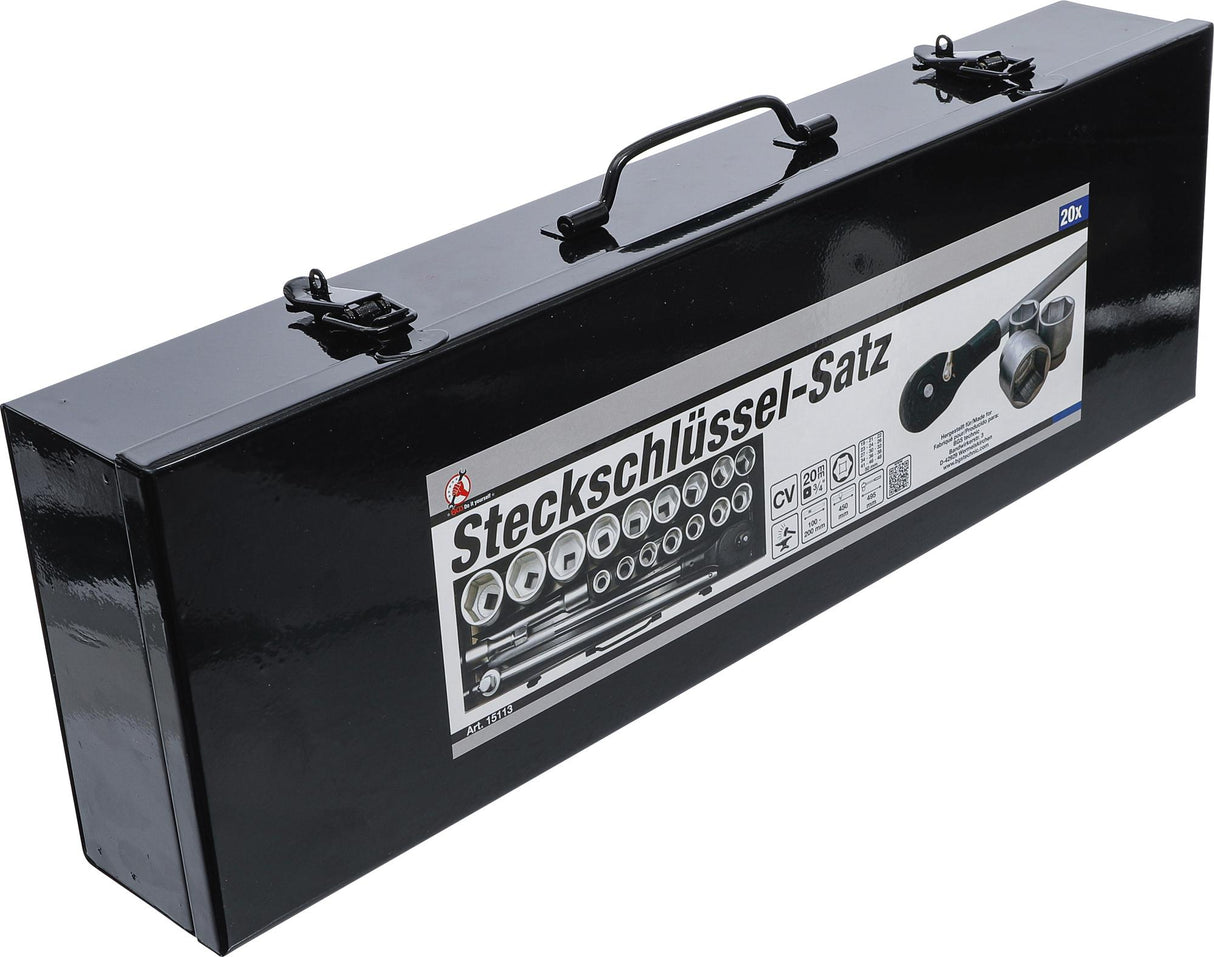 Galvučių ir rakto komplektas | 20 mm (3/4") | 19-50 mm | 20 vnt. (15113)