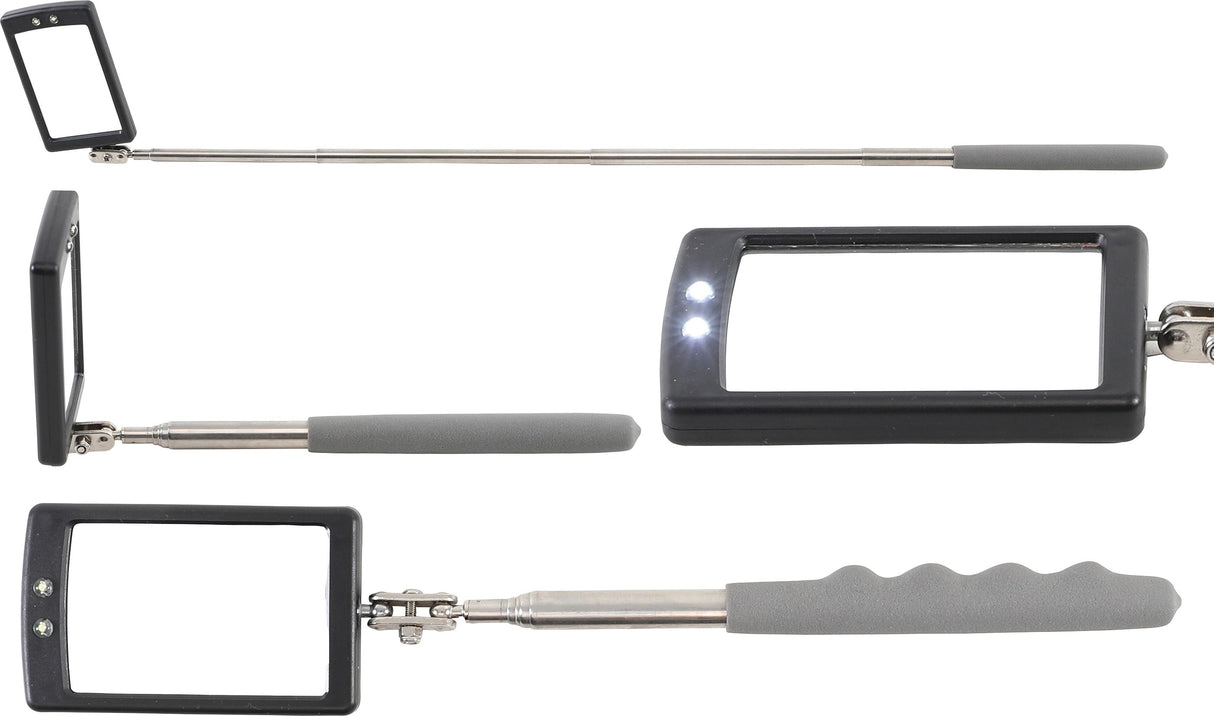 Apžiūrėjimo veidrodis su LED | 290 - 876 mm (99302)