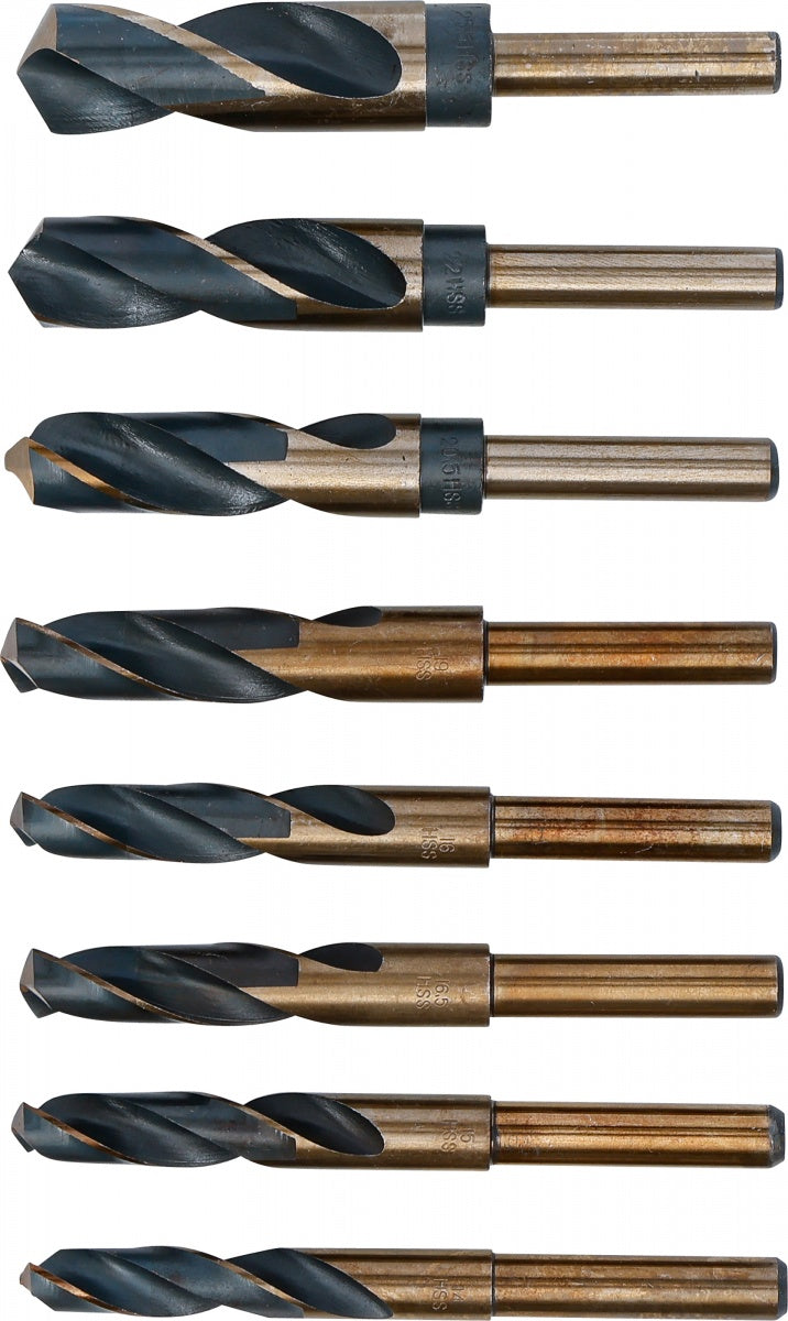 Grąžtų metalui rinkinys | 14-25.5 mm | HSS (4241) | 8 vnt. (72131)
