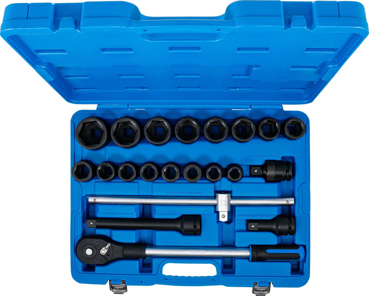 Smūginių galvučių ir rakto rinkinys | 20 mm (3/4") | 21 vnt. (5258)