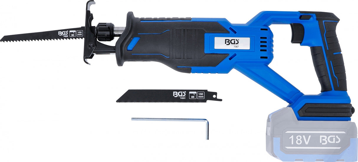 Belaidis stūmoklinio pjūklo rinkinys | bešepetėlinis | 18 V | su įkraunama baterija ir greitu įkrovikliu (7393)